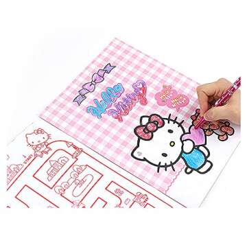 [2-in-1] Hello Kitty Arts & Craft Kids Fun Coloring Book AND 12-Color Colored Pencil Set