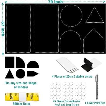 Jnwg Blackout Curtains 79" x 57" for Total Darkness