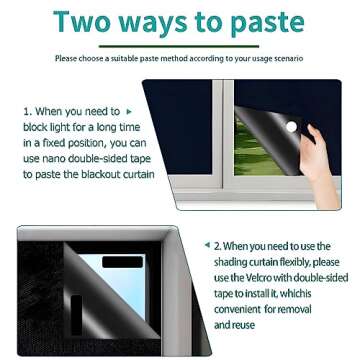 Jnwg Blackout Curtains 79" x 57" for Total Darkness