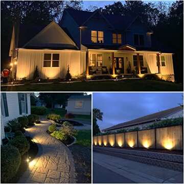 VOLISUN Outdoor Uplight Landscape Spotlight with Transformer, Low Voltage Landscape Lighting with St...