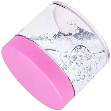 Beauticom® High-Grade Quality 2 oz./ 60 Grams/ 60 ML (Quantity: 36 Packs) Thick Wall Crystal Clear Plastic Jars Container with PINK Lids for Cosmetic, Lip Balm, Lip Gloss, Creams, Lotions, Liquids, Glitter, Charms, Nails - LEAK-PROOF JARS!!