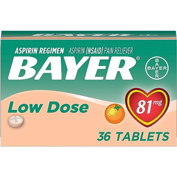 Bayer 81mg Chewable Baby Aspirin, Orange Flavor, 36 Count