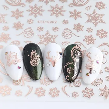 JMEOWIO Christmas Nail Art Stickers - Easy Festive Decorations