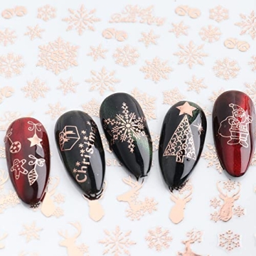JMEOWIO Christmas Nail Art Stickers - Easy Festive Decorations