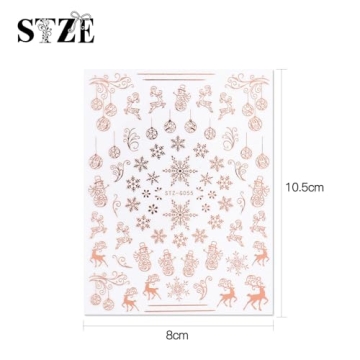 JMEOWIO Christmas Nail Art Stickers - Easy Festive Decorations