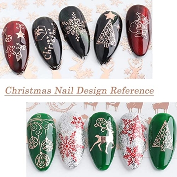 JMEOWIO Christmas Nail Art Stickers - Easy Festive Decorations