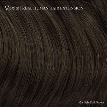 MAXITA Clip in Hair Extensions Real Human Hair, Light Dark Brown 18 Inch 130g 7pcs, Seamless Hair Extensions Clip in Human Hair Remy Straight Long Hair Extensions Clip in Natural Hair