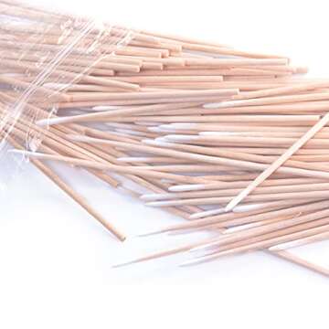 400Pcs 4 inch Pointed Tip Cotton Swabs, Precision Microblading Cotton Tipped, Precise Cotton Tips, Micro-swab Sticks for Makeup Cosmetic Nails Clean
