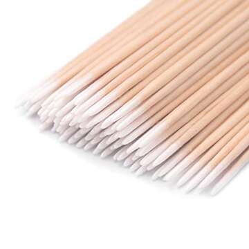 400Pcs 4 inch Pointed Tip Cotton Swabs, Precision Microblading Cotton Tipped, Precise Cotton Tips, Micro-swab Sticks for Makeup Cosmetic Nails Clean