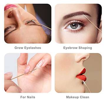 400Pcs 4 inch Pointed Tip Cotton Swabs, Precision Microblading Cotton Tipped, Precise Cotton Tips, Micro-swab Sticks for Makeup Cosmetic Nails Clean