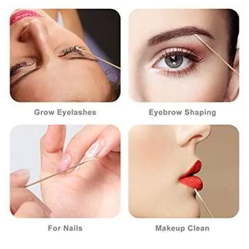 400Pcs 4 inch Pointed Tip Cotton Swabs, Precision Microblading Cotton Tipped, Precise Cotton Tips, Micro-swab Sticks for Makeup Cosmetic Nails Clean