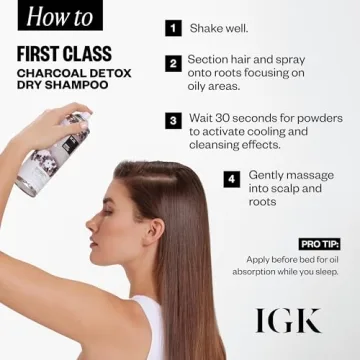 IGK FIRST CLASS Charcoal Detox Dry Shampoo for Oily Hair