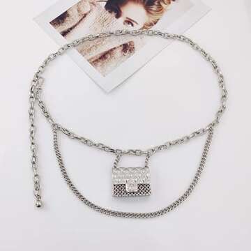 Vhitler Mini Belt Bag Waist Bag for Women Fashionable Small Waist Bag Belt Bags for Women Trendy Y2k Accessories (Silver)