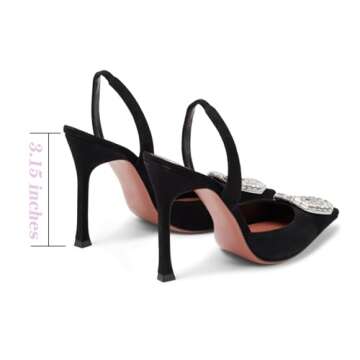 Vertundy Slingback Rhinestone Heels for Elegant Occasions