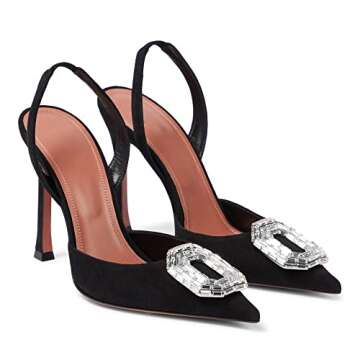 Vertundy Slingback Rhinestone Heels for Elegant Occasions