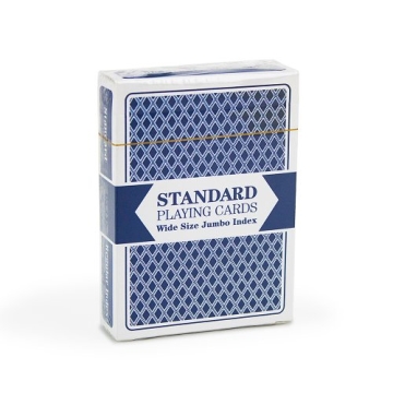 Brybelly Jumbo-Index Wide Blue Plastic-Coated Playing Cards