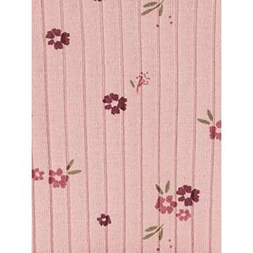 Simple Joys by Carter's Baby Girls' 4-Piece Textured Set, Plum/Floral, 6-9 Months