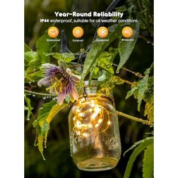 33Ft 100 LED Outdoor String Lights, Warm White Fairy Lights Battery Operated with Remote, Waterproof Twinkle Lights for Bedroom Dorm Patio Tapestry Backyard Garden Party Indoor Christmas Decoration