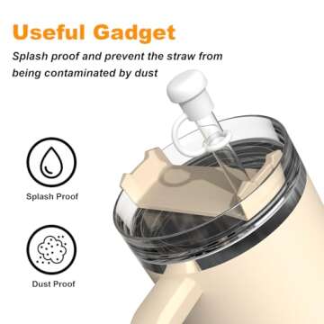 Alwenid 3PCS Straw Caps for 6-10mm Straws - Dust Proof & Safe