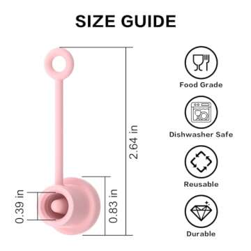 Alwenid 3PCS Straw Caps for 6-10mm Straws - Dust Proof & Safe