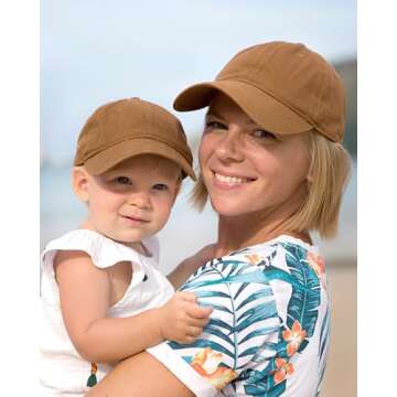 FURTALK Toddler Baseball Hat Kids Boys Girls Adjustable Washed Cotton Baseball Cap with Ponytail