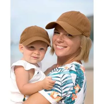 FURTALK Toddler Baseball Hat Kids Boys Girls Adjustable Washed Cotton Baseball Cap with Ponytail