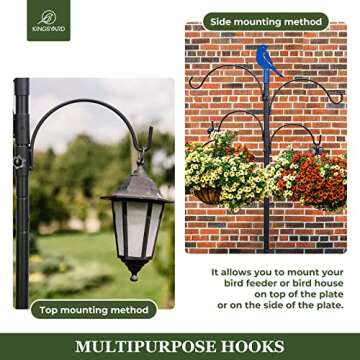 KINGSYARD 85" Heavy Duty Bird Feeding Station for Nature Lovers