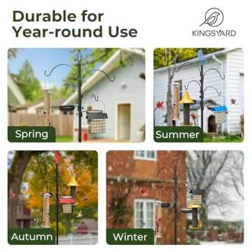 KINGSYARD 85" Heavy Duty Bird Feeding Station for Nature Lovers