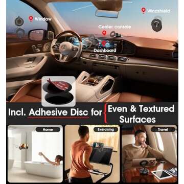 REOKILY Strong Magnetic Car Phone Holder for MagSafe, Ultra Vacuum Suction Cup Phone Mount 360° Cel...