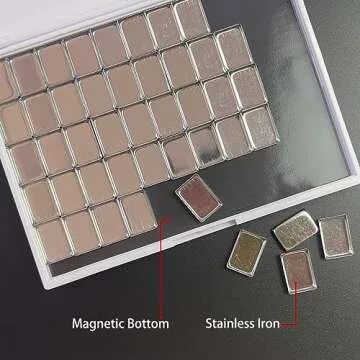 FCLUB 100-Pack Tiny Metal Pans for Makeup and Crafts