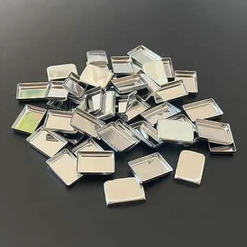 FCLUB 100-Pack Tiny Metal Pans for Makeup and Crafts