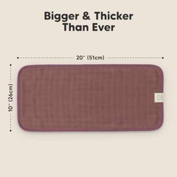 5-Pack Muslin Burp Cloths for Baby Boys, Girls - Baby Burp Cloths Neutral, Soft and Absorbent Burp C...