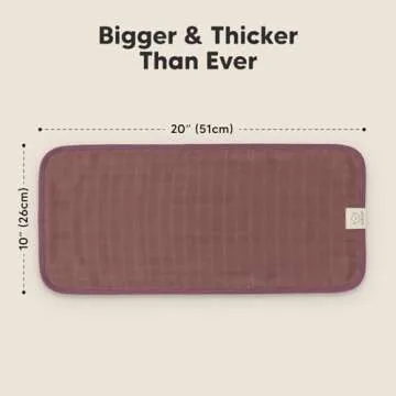 5-Pack Muslin Burp Cloths for Baby Boys, Girls - Baby Burp Cloths Neutral, Soft and Absorbent Burp C...