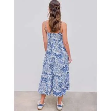 CIDER Santorini Beach Midi Dress for Stylish Summer Wear
