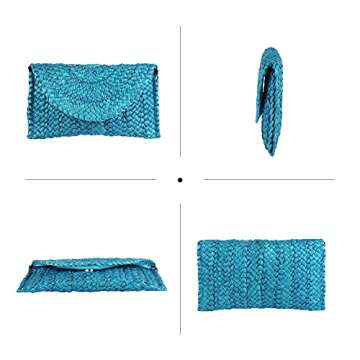 KUANG! Women's Straw Clutch Purse - Handcrafted & Lightweight Summer Bag