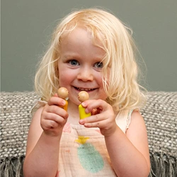 Rainbow Wooden Peg Dolls for Kids' Emotional Learning