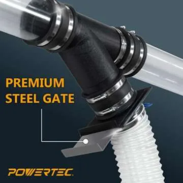 POWERTEC 70135 Blast Gate for Dust Collection Efficiency