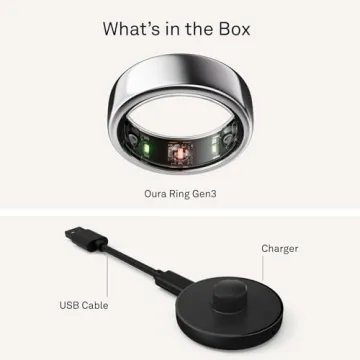 Oura Ring Gen3 Horizon - Silver - Size 10 - Smart Ring - Size First with Oura Ring Gen3 Sizing Kit - Sleep Tracking Wearable - Heart Rate - Fitness Tracker - 5-7 Days Battery Life