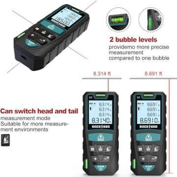 RockSeed Laser Measure 50M/165ft - Accurate Digital Distance Meter