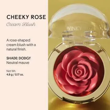 Winky Lux Cheeky Rose, Cream Blush for Cheeks, Flower Blush with Vitamin E, Makeup Blush and Flower ...