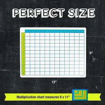 Durable 9x12 Dry Erase Multiplication Board for Students
