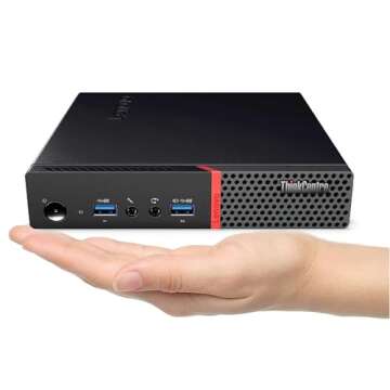 Lenovo ThinkCentre M700 Mini Tiny Business Computer PC w/ 24in FHD Monitor, M700 Micro Computer Core...