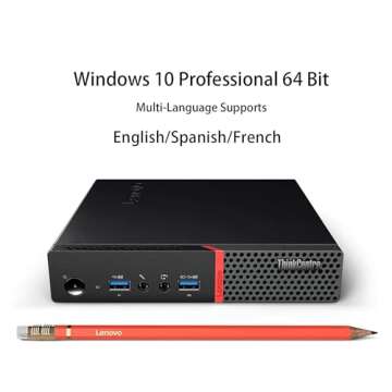 Lenovo ThinkCentre M700 Mini PC & 24in Monitor, Renewed