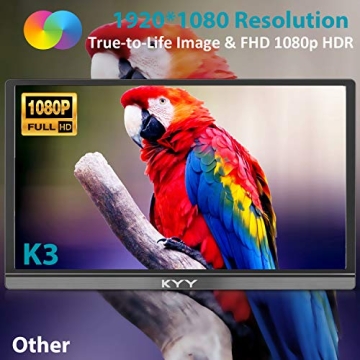 KYY Portable 15.6" FHD Monitor with Smart Cover