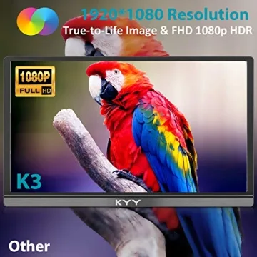KYY Portable 15.6" FHD Monitor with Smart Cover