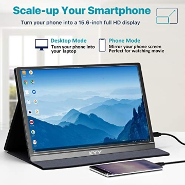 KYY Portable 15.6" FHD Monitor with Smart Cover