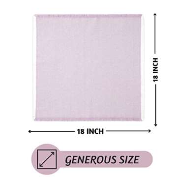 Folkulture Cloth Napkins Set of 12, 18" X 18" Table Napkins for Parties, Napkins Washable for Guests, Reusable Linen Napkins or Pastel Napkins for Dining Table Décor, Table Napkins Cloth