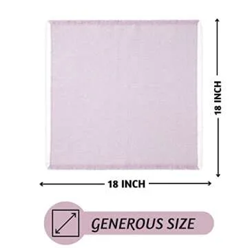 Folkulture Cloth Napkins Set of 12, 18" X 18" Table Napkins for Parties, Napkins Washable for Guests, Reusable Linen Napkins or Pastel Napkins for Dining Table Décor, Table Napkins Cloth