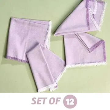 Folkulture Cloth Napkins Set of 12, 18" X 18" Table Napkins for Parties, Napkins Washable for Guests, Reusable Linen Napkins or Pastel Napkins for Dining Table Décor, Table Napkins Cloth