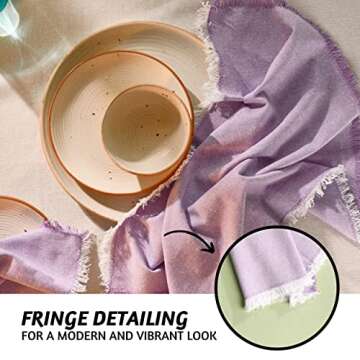 Folkulture Cloth Napkins Set of 12, 18" X 18" Table Napkins for Parties, Napkins Washable for Guests, Reusable Linen Napkins or Pastel Napkins for Dining Table Décor, Table Napkins Cloth